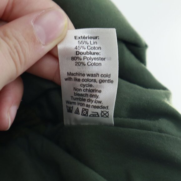 J.Crew Linen Pull On Skirt Womens 0 Green Vacation Cruise Forest Resort Goblin - Picture 5 of 13